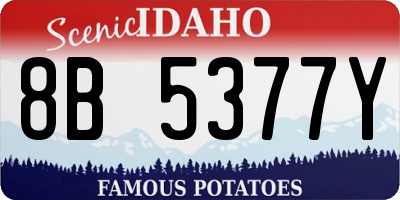 ID license plate 8B5377Y