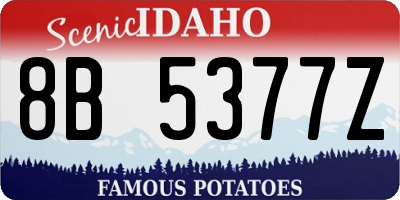 ID license plate 8B5377Z