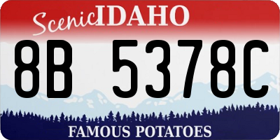ID license plate 8B5378C