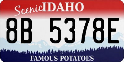 ID license plate 8B5378E