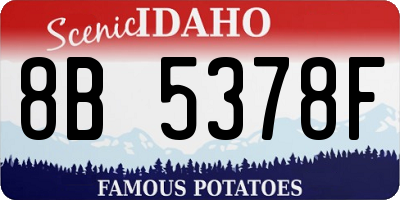 ID license plate 8B5378F