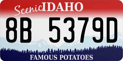 ID license plate 8B5379D