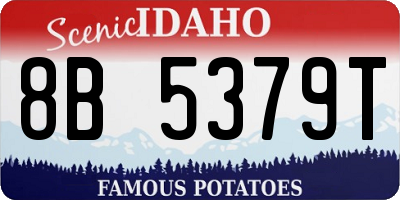 ID license plate 8B5379T