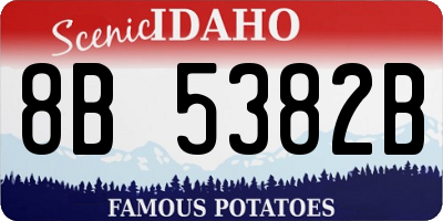 ID license plate 8B5382B