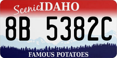 ID license plate 8B5382C