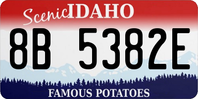 ID license plate 8B5382E