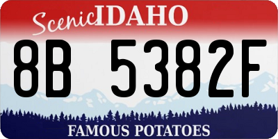 ID license plate 8B5382F