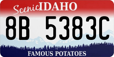 ID license plate 8B5383C