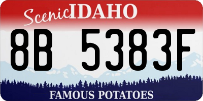 ID license plate 8B5383F