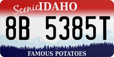 ID license plate 8B5385T