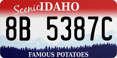 ID license plate 8B5387C