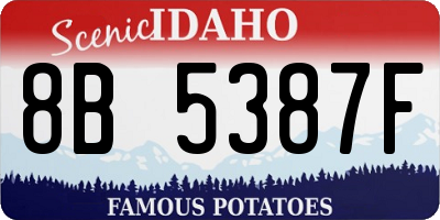 ID license plate 8B5387F