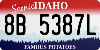 ID license plate 8B5387L