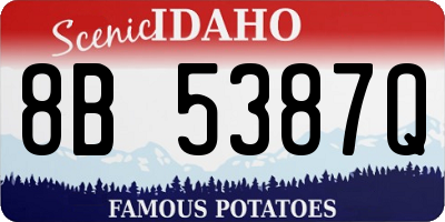 ID license plate 8B5387Q