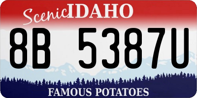 ID license plate 8B5387U