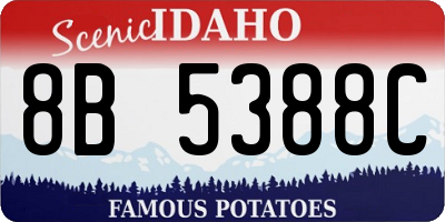 ID license plate 8B5388C