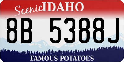 ID license plate 8B5388J