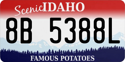 ID license plate 8B5388L