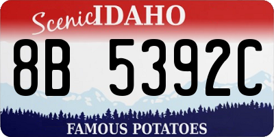 ID license plate 8B5392C