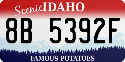 ID license plate 8B5392F
