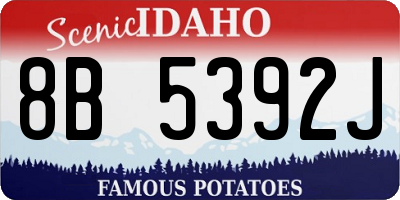 ID license plate 8B5392J