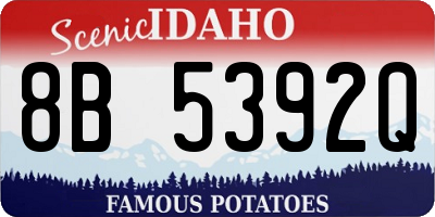 ID license plate 8B5392Q