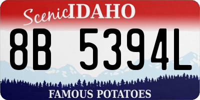 ID license plate 8B5394L