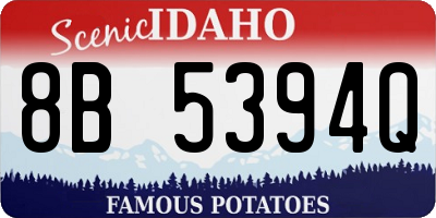 ID license plate 8B5394Q