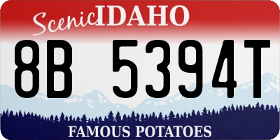 ID license plate 8B5394T
