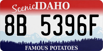 ID license plate 8B5396F