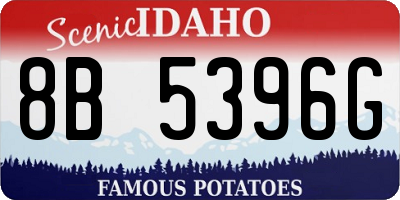 ID license plate 8B5396G