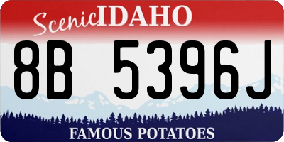 ID license plate 8B5396J
