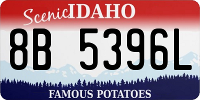 ID license plate 8B5396L