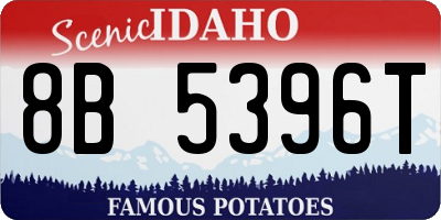 ID license plate 8B5396T