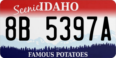 ID license plate 8B5397A