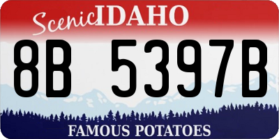 ID license plate 8B5397B