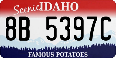 ID license plate 8B5397C