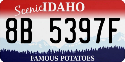 ID license plate 8B5397F