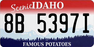 ID license plate 8B5397I