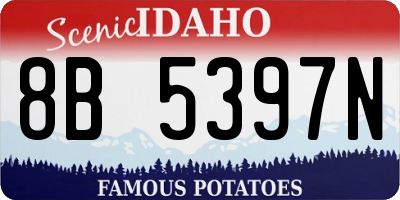 ID license plate 8B5397N