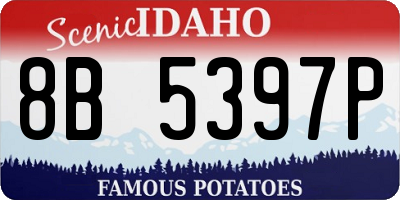 ID license plate 8B5397P