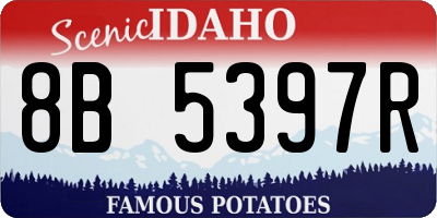 ID license plate 8B5397R
