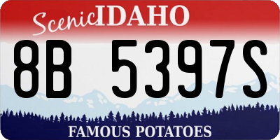 ID license plate 8B5397S
