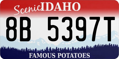 ID license plate 8B5397T