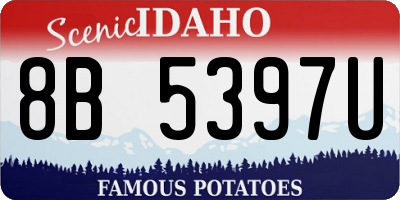 ID license plate 8B5397U
