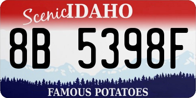 ID license plate 8B5398F