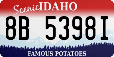 ID license plate 8B5398I