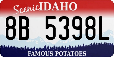 ID license plate 8B5398L