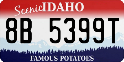 ID license plate 8B5399T