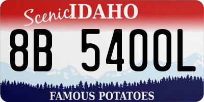 ID license plate 8B5400L